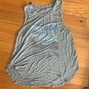Gray Graphic Tank Top